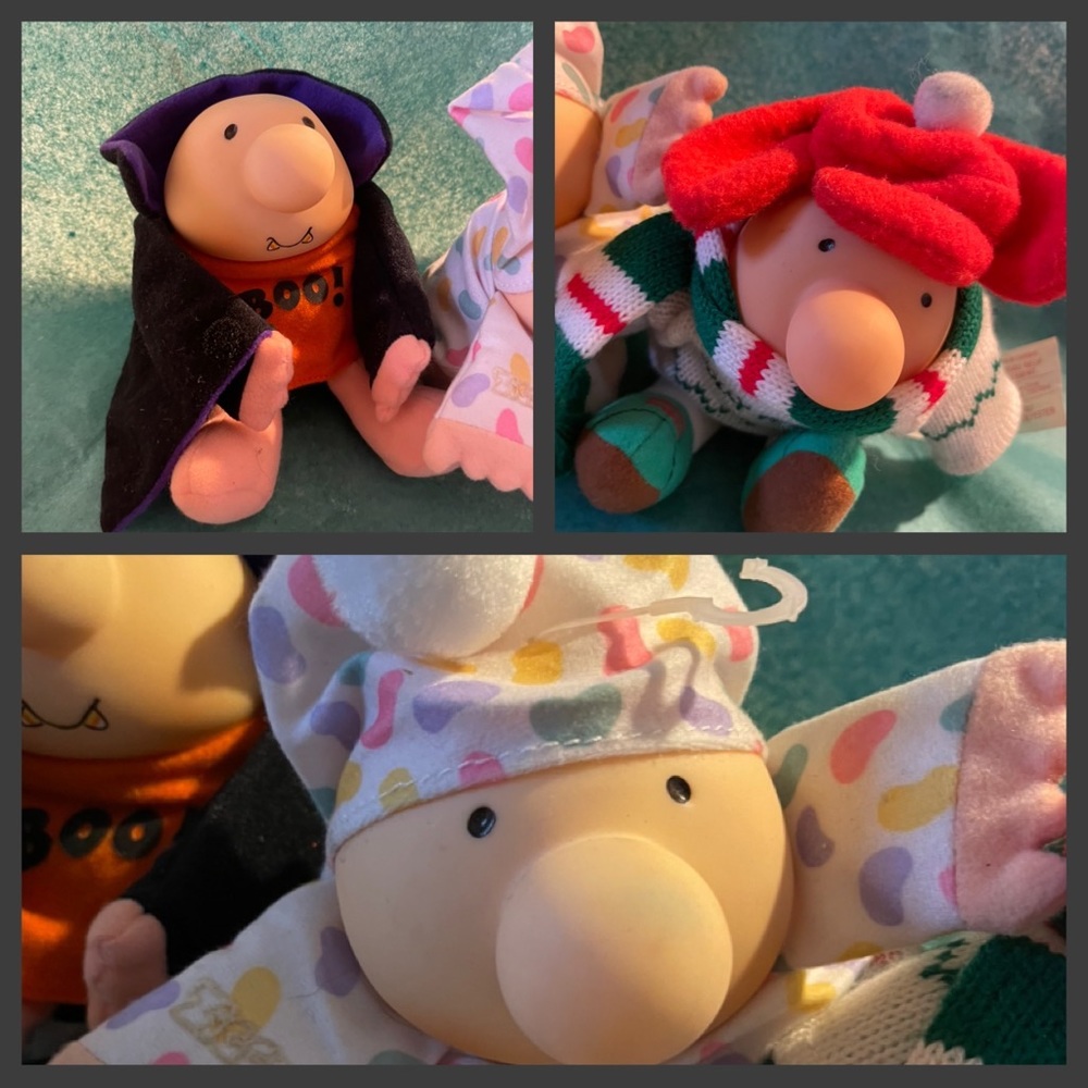 Vintage 1990s Holiday Ziggy Dolls